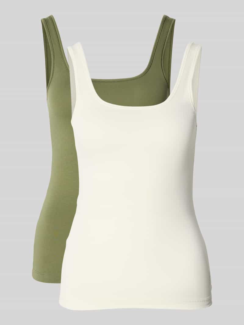 Slim Fit Tank Top z mieszanki bawełny w 2-paku