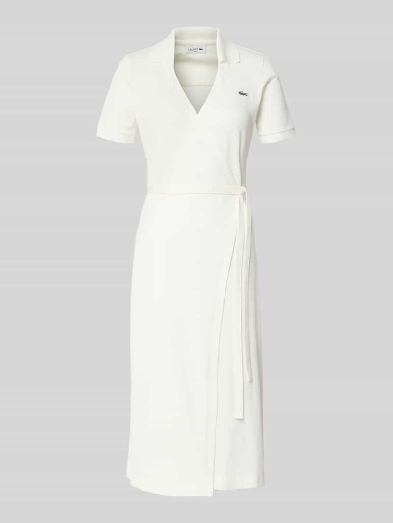 Sukienka kopertowa o kroju slim fit z mieszanki bawełny