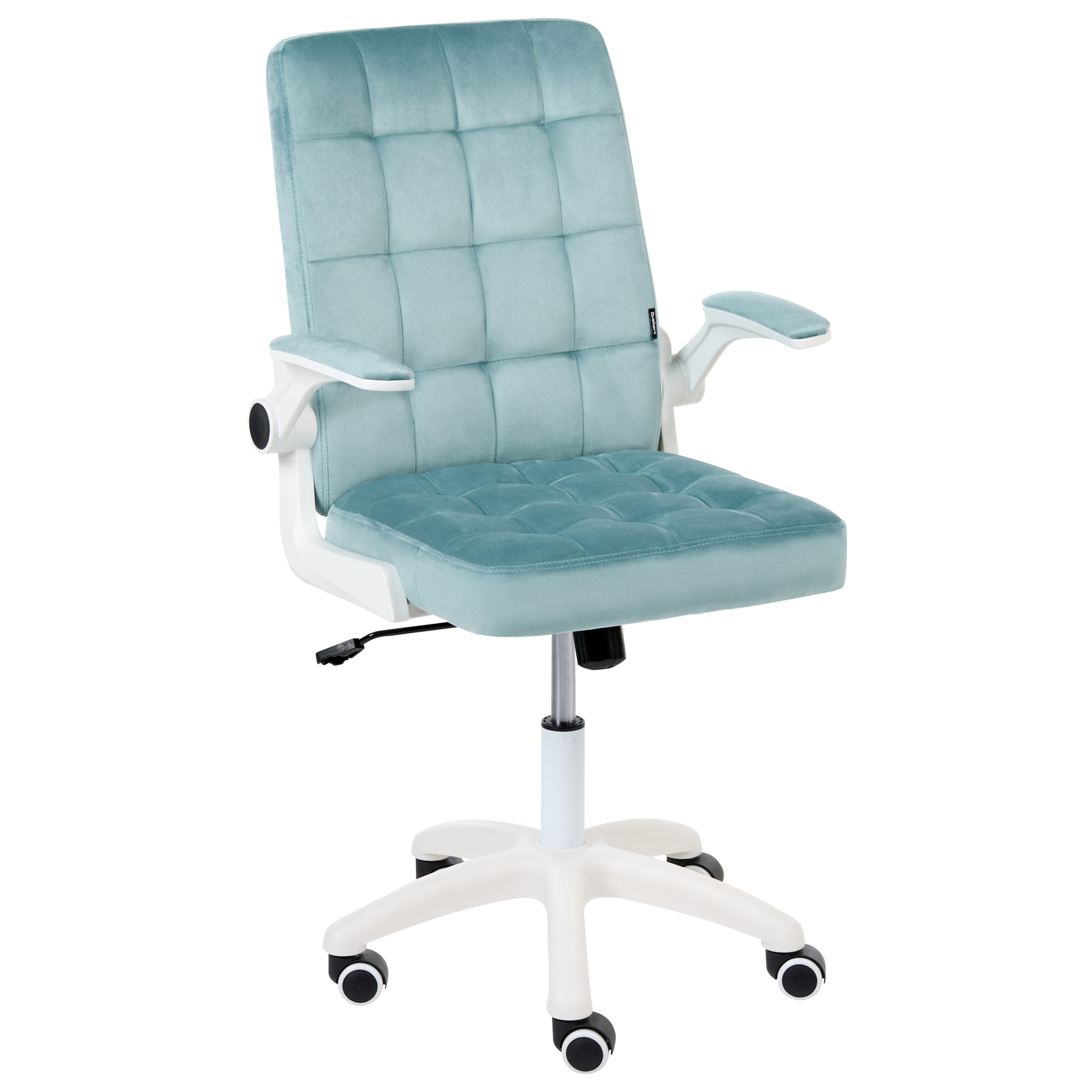 Beliani Krzesło biurowe DANDY Welur Błękitny