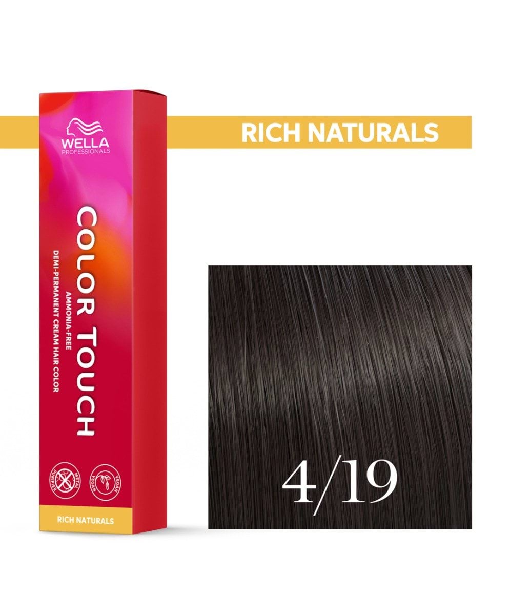 Wella Color Touch, krem tonujący bez amoniaku, 4/19, 60 ml