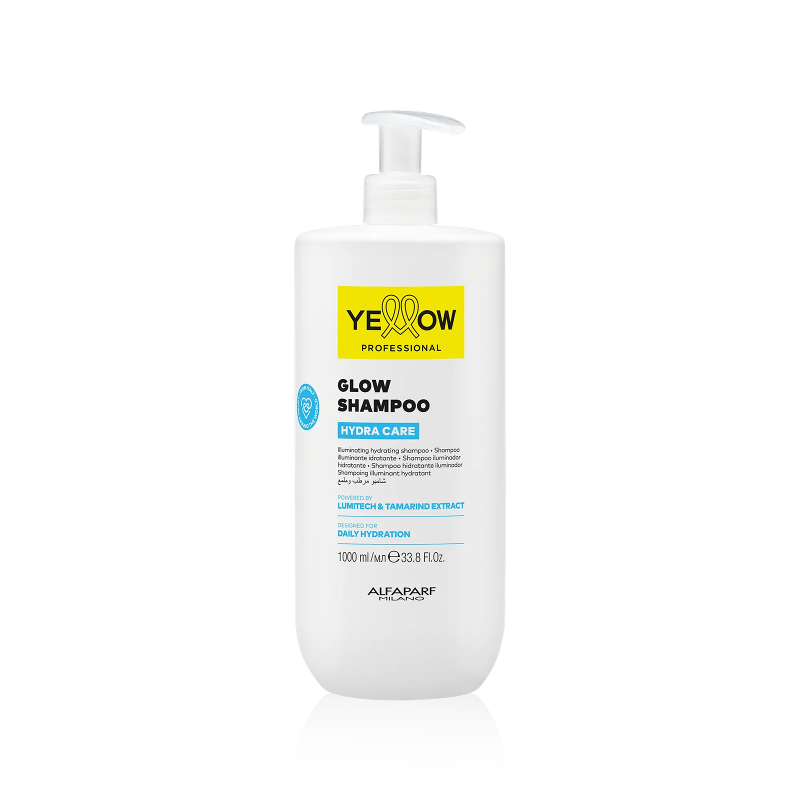 Yellow Professional Hydra Care, rozświetlająco-nawilżający szampon do wszystkich rodzajów włosów, 1000ml