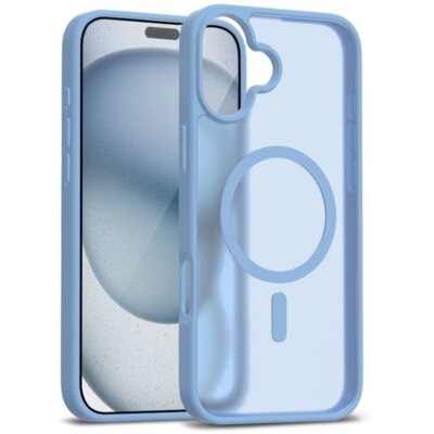 Etui CRONG Hybrid Matte Magnetic MagSafe do Apple iPhone 17 Niebieski