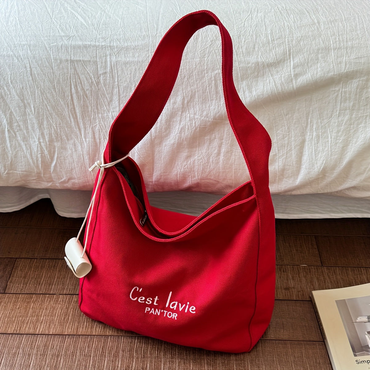 TEMU Torba na ramię dla kobiet, torba casualowa, Modna damska torebka, Torba o dużej pojemności, Prosta i uniwersalna torba tote, Torba na zakupy,