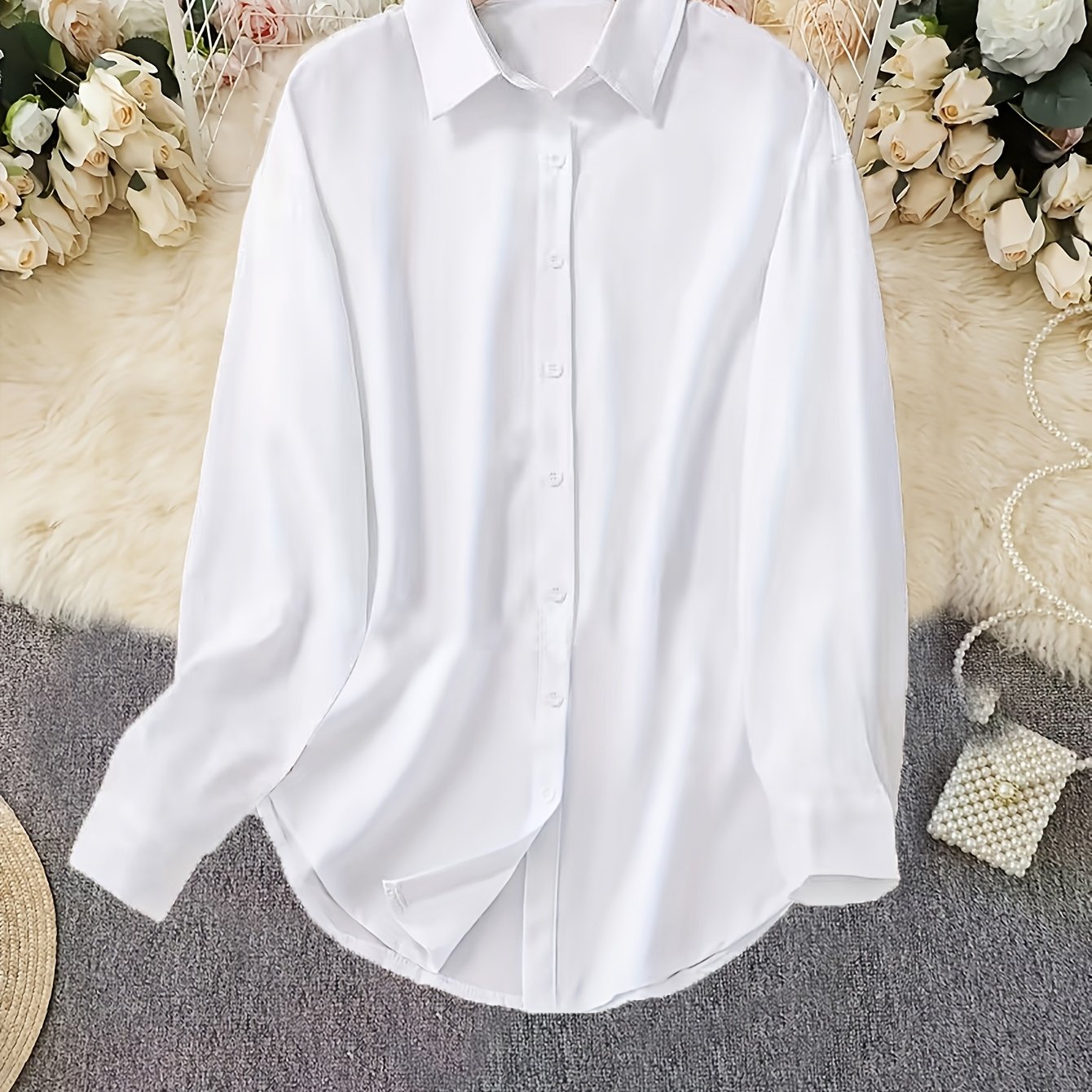 TEMU Damska Chińska Cheongsaa z Stojącym Kołnierzem i Zapięciem na Guziki – Asymetryczna Bluzka z Długim Rękawem i Kołnierzem Mandarynkowym,