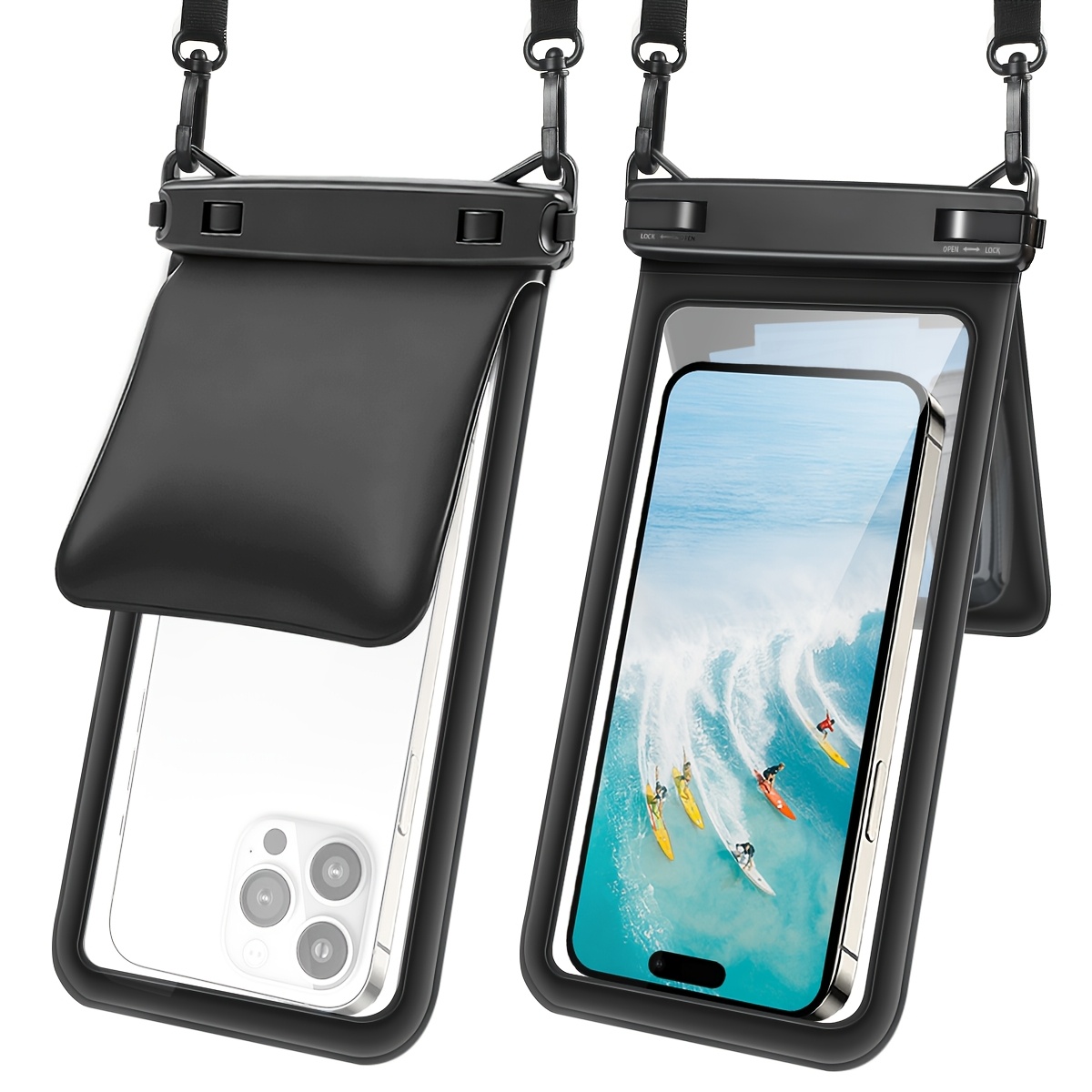 TEMU 1 szt. Wysokiej Jakości Etui/Torba/Plecak na Telefon, Kompatybilne z do 7,5 Cala, Z Tylną Komorą do Organizacji Przechowywania, Regulowany Pasek