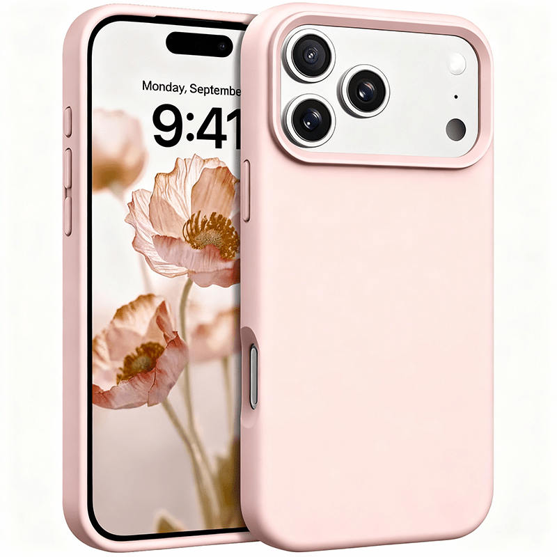 TEMU Etui na telefon - Różowe, ultracienkie silikonowe etui na telefon zaprojektowane dla różnych modeli iPhone, w tym 17 Pro Max, oferujące ochronę