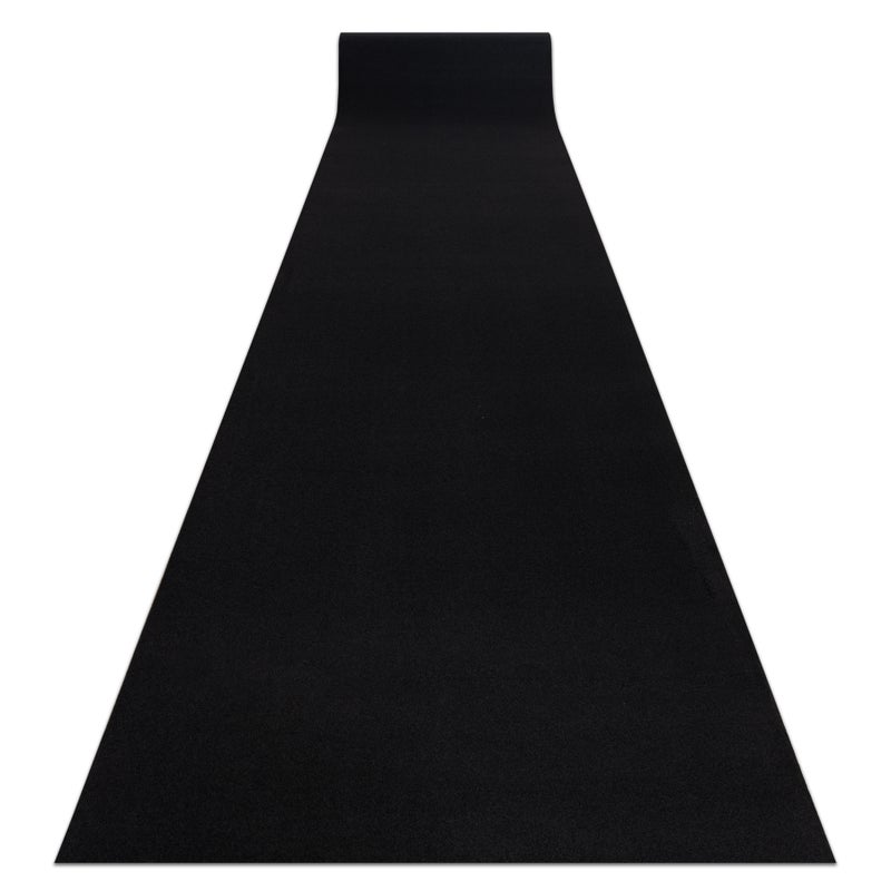Chodnik RUMBA podgumowany, jednokolorowy czarny 100 cm 100x750 cm