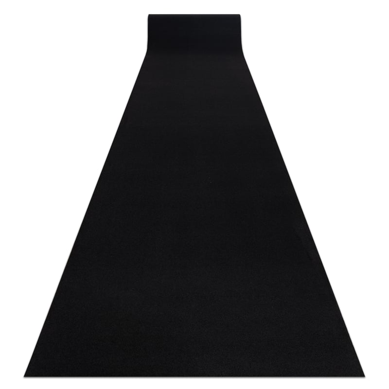 Chodnik RUMBA podgumowany, jednokolorowy czarny 70 cm 70x380 cm