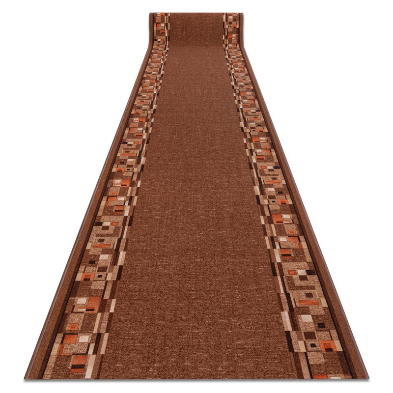 CHODNIK PODGUMOWANY BOMBAY brąz 100cm 100x790 cm