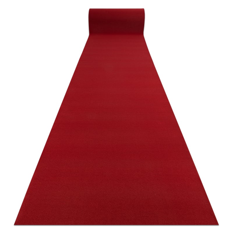 Chodnik RUMBA 1974 Ślub, wesele podgumowany, jednokolorowy bordo, czerwony 120cm 120x160 cm
