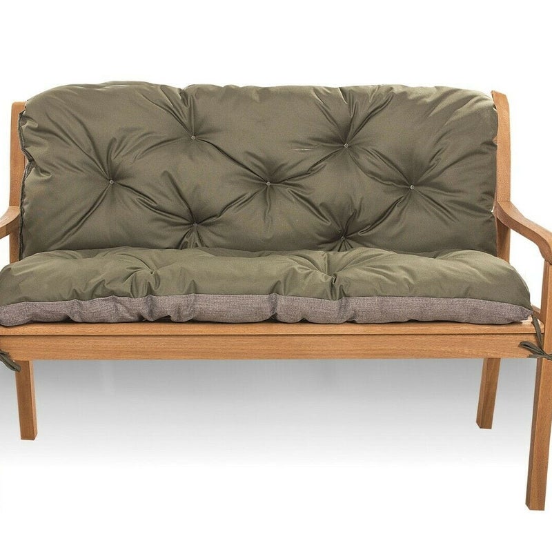 Poduszka ogrodowa na ławkę 120x60x60cm poduszka na meble ogrodowe zielona, poduszka na balkon taras, poducha ogrodowa na huśtawkę