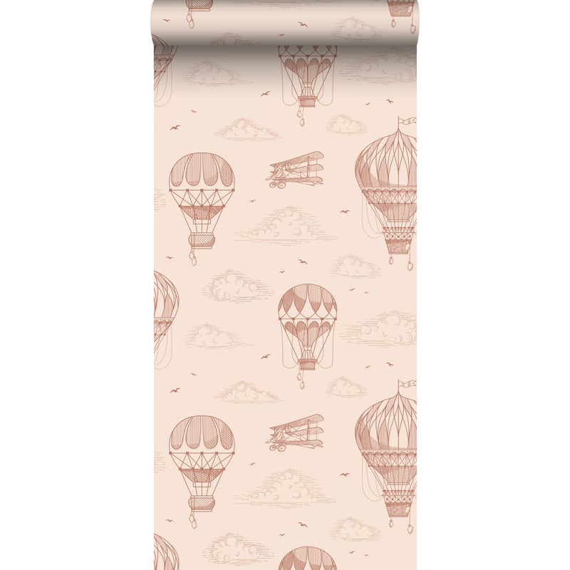 Tapeta terakoty różowej - 50 x 900 cm - ESTAHOME