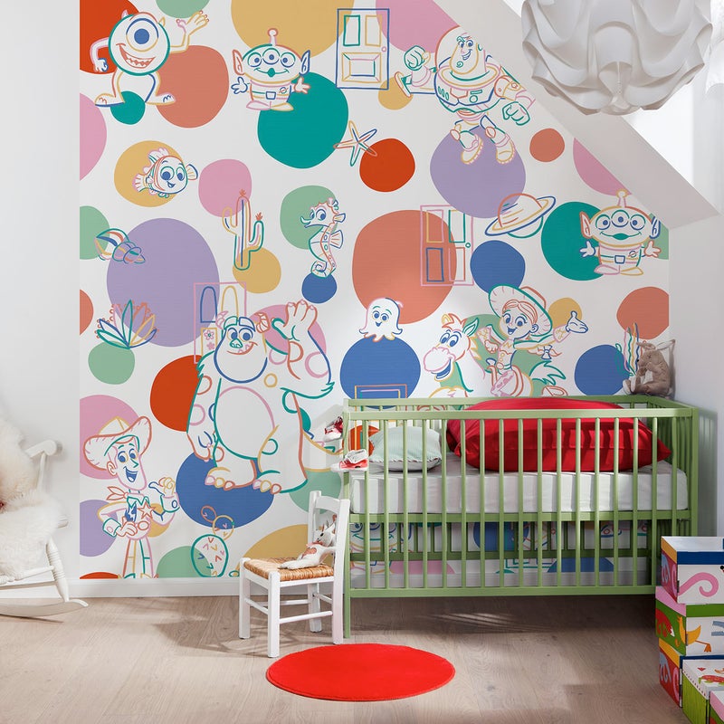 Fototapeta Disneya wielokolorowym - 250 x 250 cm - DISNEY