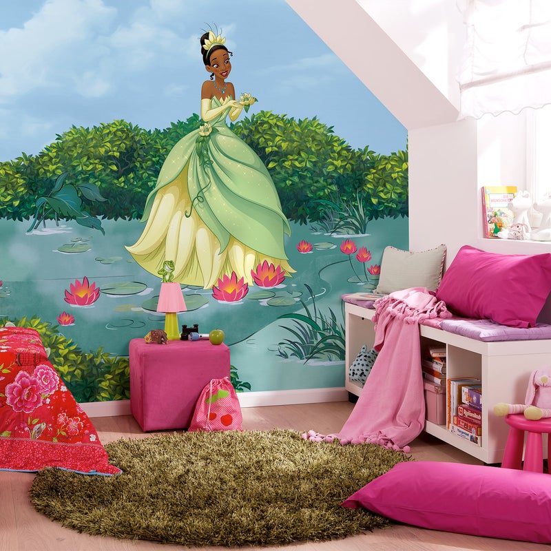 Fototapeta księżniczka Tiana zielonymIniebieskim - 300 x 250 cm - DISNEY