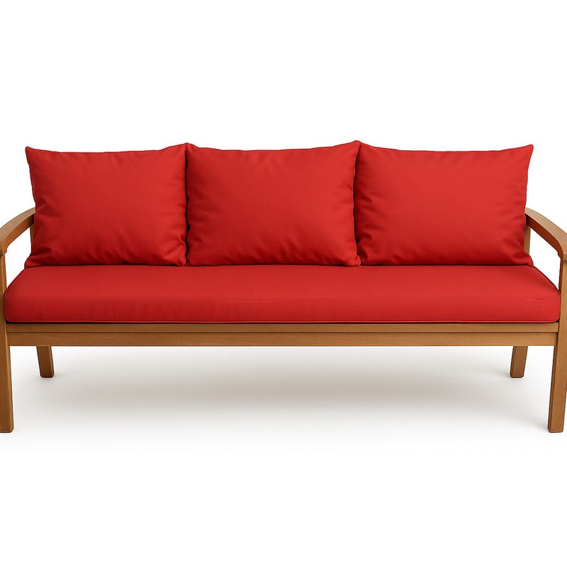 Poduszka ogrodowa na ławkę 160x50x50cm poduszka na meble ogrodowe czerwona, poduszka na balkon taras, poducha ogrodowa na huśtawkę