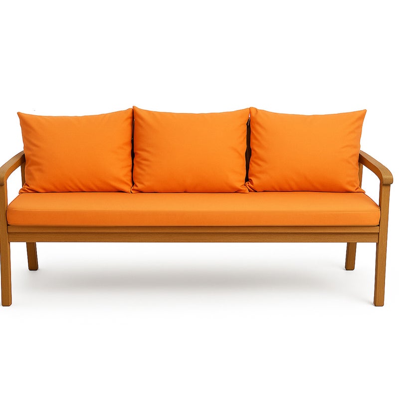 Poduszka ogrodowa na ławkę 160x60x50cm poduszka na meble ogrodowe pomarańczowa, poduszka na balkon taras, poducha ogrodowa na huśtawkę