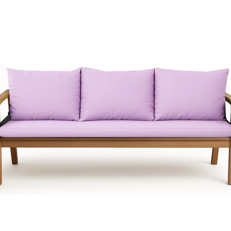 Poduszka ogrodowa na ławkę 150x60x50cm poduszka na meble ogrodowe fioletowa, poduszka na balkon taras, poducha ogrodowa na huśtawkę