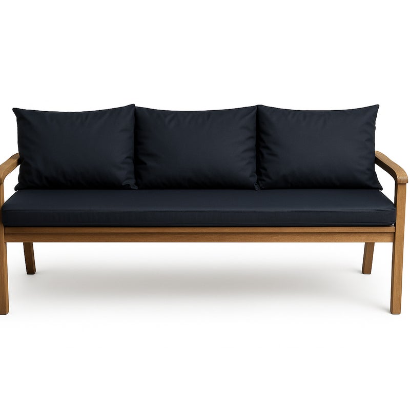 Poduszka ogrodowa na ławkę 150x60x50cm poduszka na meble ogrodowe granatowa, poduszka na balkon taras, poducha ogrodowa na huśtawkę