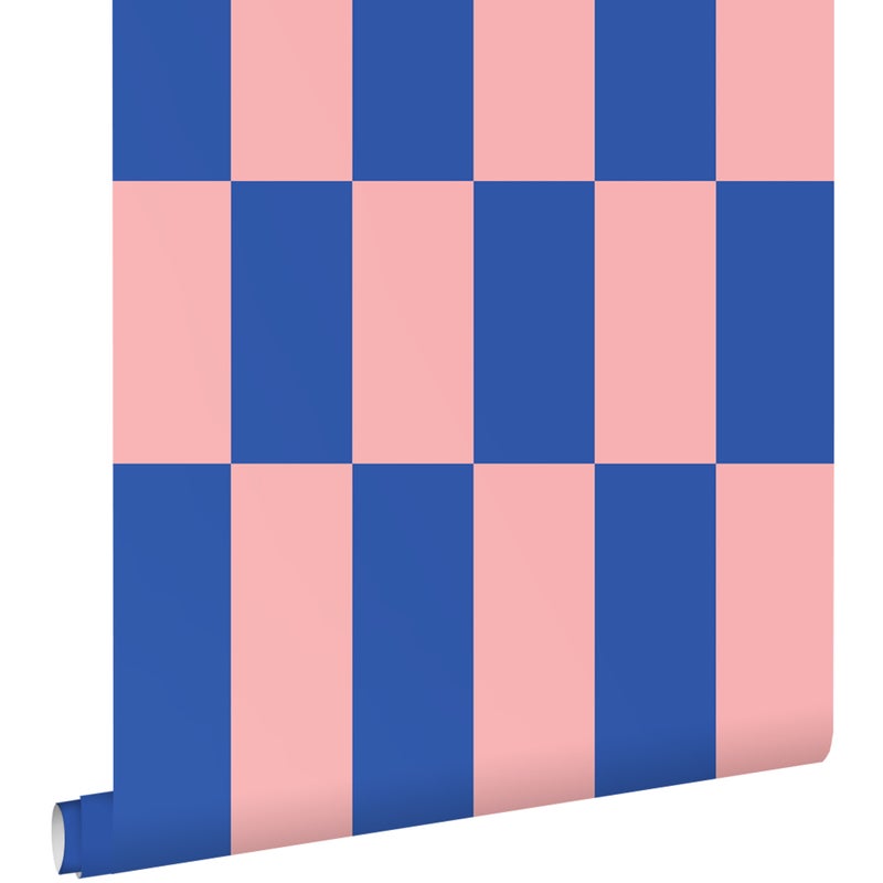 Tapeta naszywka różowymIkrólewskiego błękitu - 50 x 900 cm - ESTAHOME