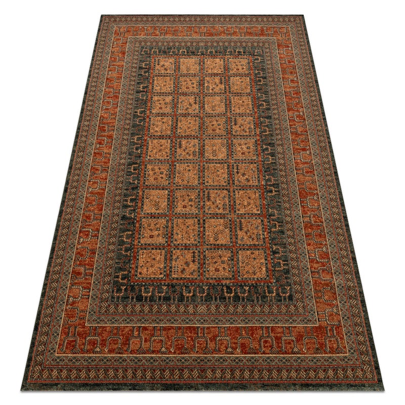 Dywan wełniany KASHQAI 4349 500 orientalny, ramka bordo 160x240 cm