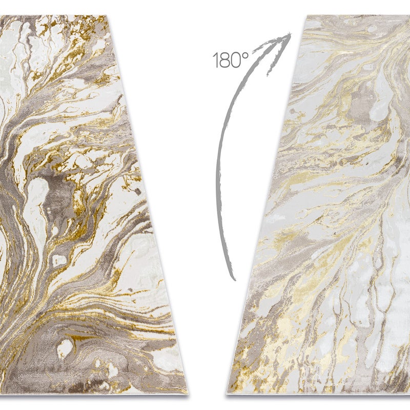 Dywan BLISS Z162AZ173 złoty / krem - Abstrakcja, nowoczesny, strukturalny 140x190 cm