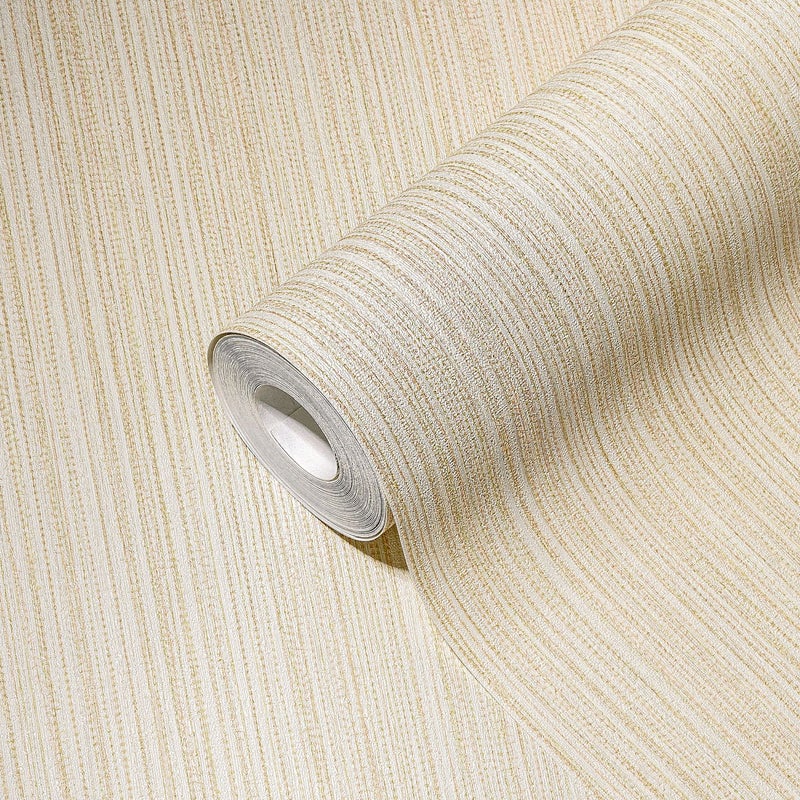 Tapeta zwykły beżowym,kremowymIzłotym - 53 cm x 10.05 m - A.S. CRÉATION