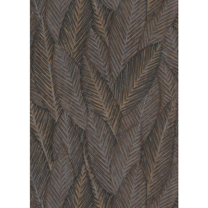 Tapeta tropikalne liście brązowym - 53 cm x 10.05 m - ERISMANN