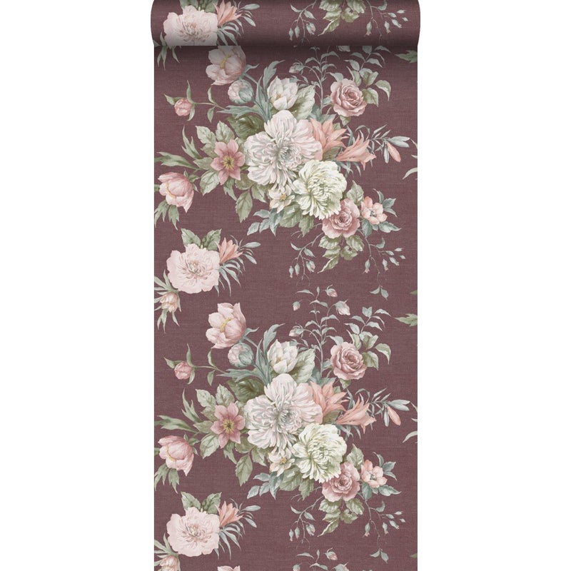 Tapeta kwiat martwa natura czerwonym - 53 cm x 10.05 m - BORASTAPETER