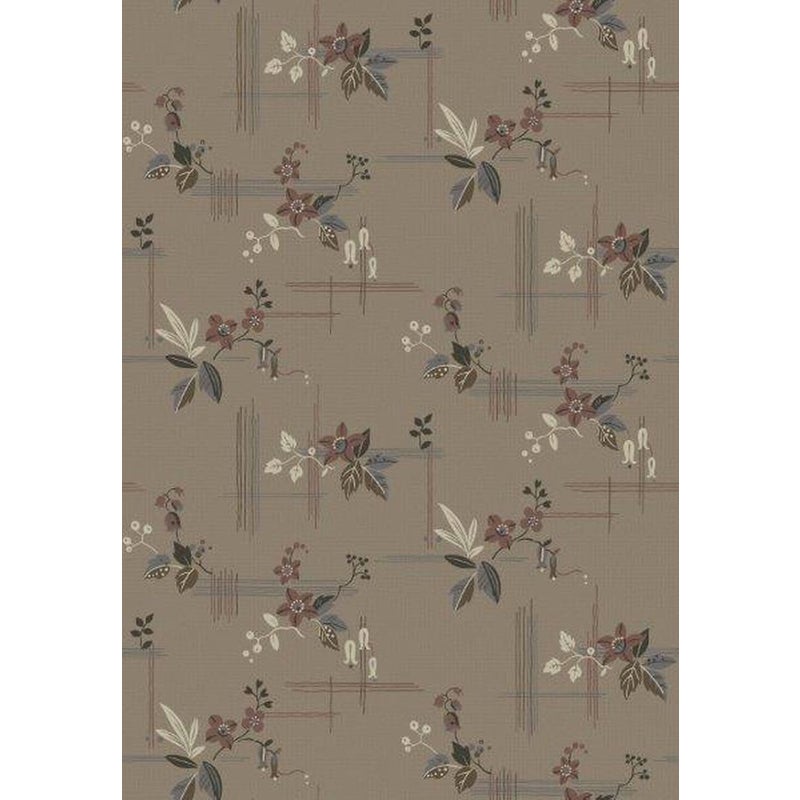 Tapeta zabytkowe kwiaty brązowym - 53 cm x 10.05 m - BORASTAPETER