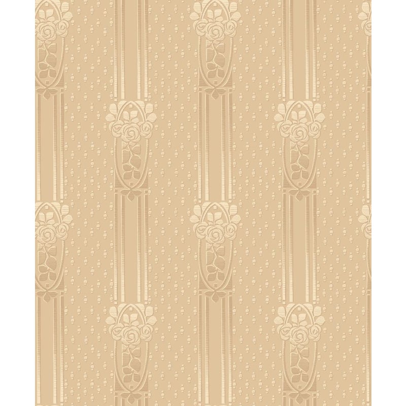 Tapeta vintage kwiaty w stylu secesyjnym piaskowego beżu - 53 cm x 10.05 m - BORASTAPETER