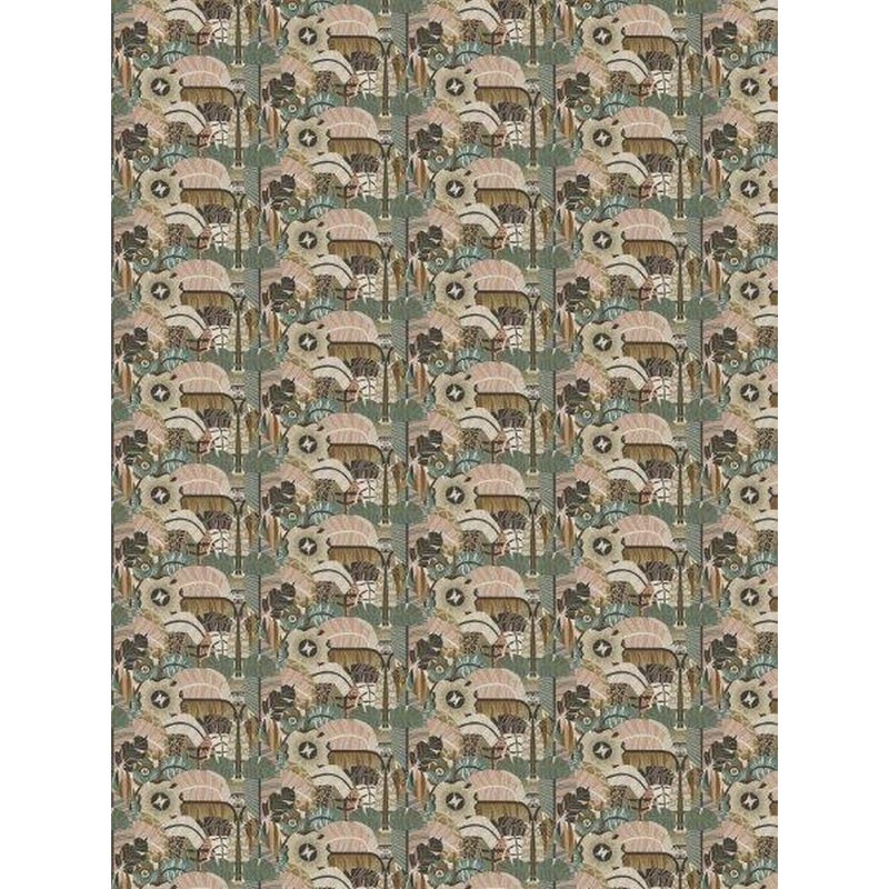 Tapeta tropikalne liście dżungli brązowym - 49 cm x 10.05 m - BORASTAPETER