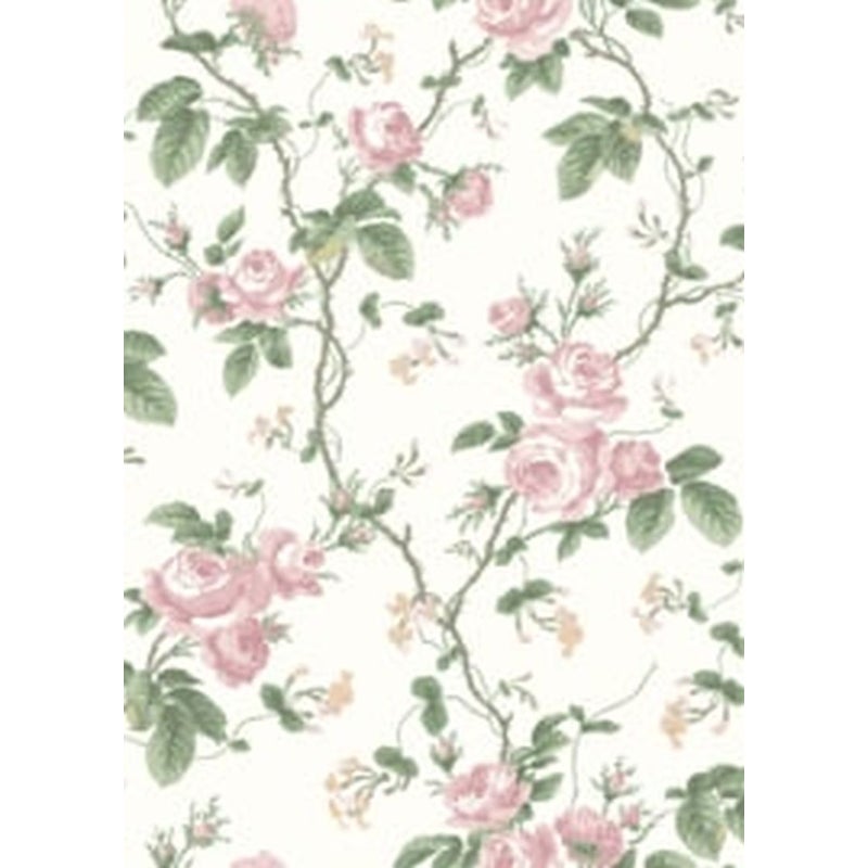 Tapeta róże różowym - 53 cm x 10.05 m - BORASTAPETER