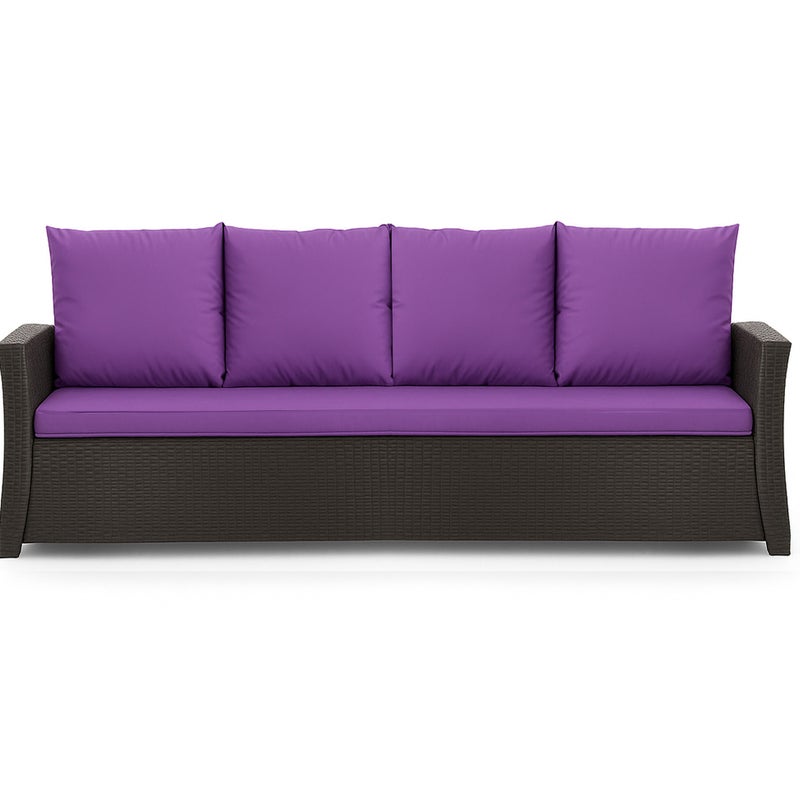 Poduszka ogrodowa na sofę rattanową 180x50x50cm poduszka na meble rattanowe fioletowa, poduszka na balkon taras, poduszki na meble ogrodowe