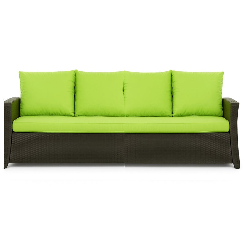 Poduszka ogrodowa na sofę rattanową 180x60x50cm poduszka na meble rattanowe limonka, poduszka na balkon taras, poduszki na meble ogrodowe