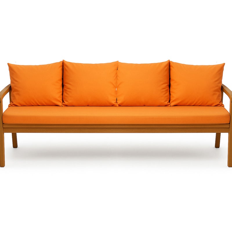 Poduszka ogrodowa na ławkę 170x60x50cm poduszka na meble ogrodowe pomarańczowa, poduszka na balkon taras, poducha ogrodowa na huśtawkę