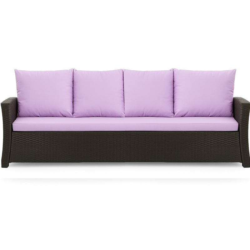 Poduszka ogrodowa na sofę rattanową 180x60x50cm poduszka na meble rattanowe fioletowa, poduszka na balkon taras, poduszki na meble ogrodowe