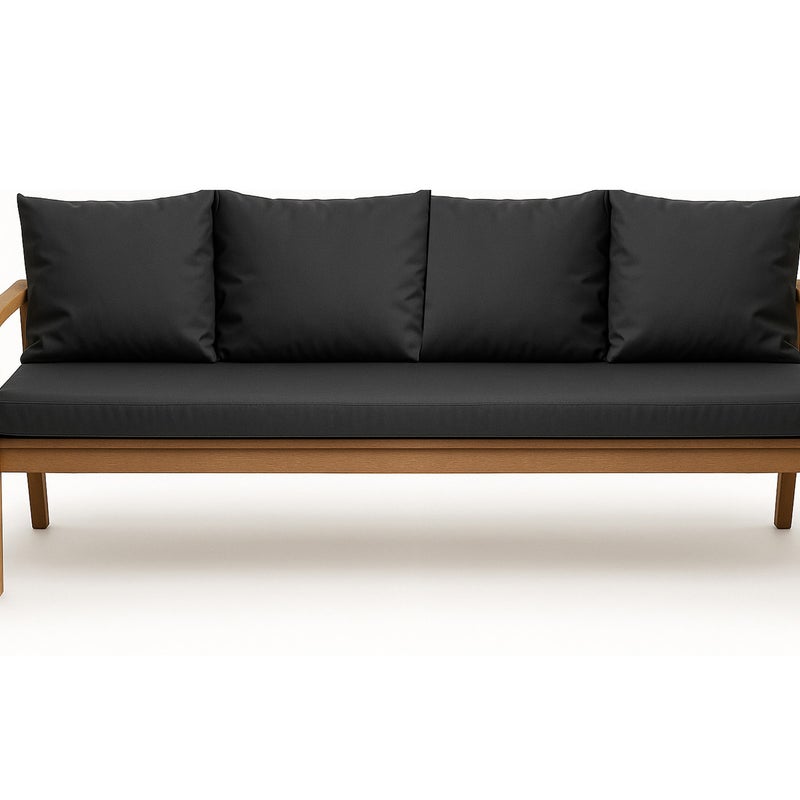 Poduszka ogrodowa na ławkę 180x60x50cm poduszka na meble ogrodowe antracyt, poduszka na balkon taras, poducha ogrodowa na huśtawkę