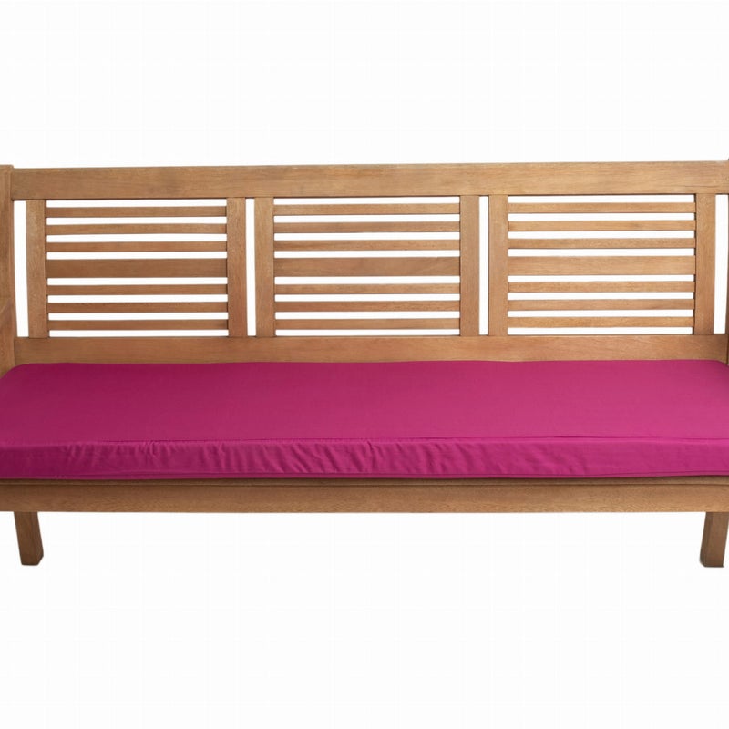 Poduszka ogrodowa na ławkę 140x60x7cm poduszka na meble ogrodowe różowa, poduszka na balkon taras, poducha ogrodowa na ławkę