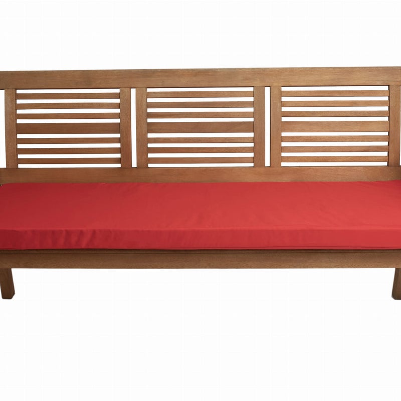 Poduszka ogrodowa na ławkę 130x60x7cm poduszka na meble ogrodowe czerwona, poduszka na balkon taras, poducha ogrodowa na ławkę