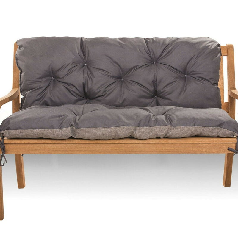 Poduszka ogrodowa na ławkę 120x60x60cm poduszka na meble ogrodowe antracyt, poduszka na balkon taras, poducha ogrodowa na huśtawkę