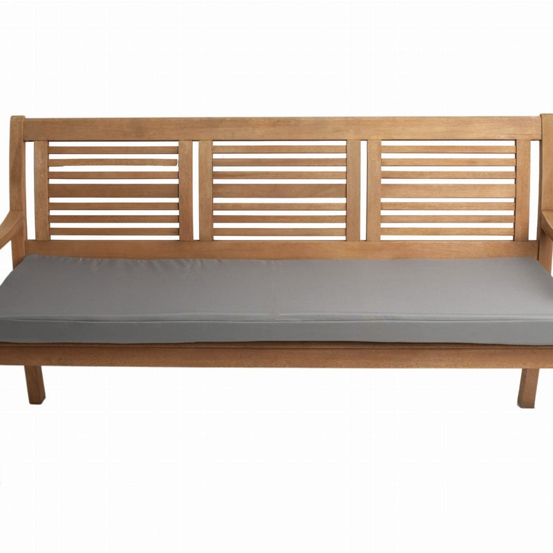 Poduszka ogrodowa na ławkę 130x60x7cm poduszka na meble ogrodowe jasna szara, poduszka na balkon taras, poducha ogrodowa na ławkę