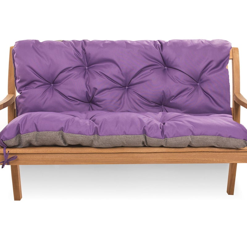 Poduszka ogrodowa na ławkę 160x50x40cm poduszka na meble ogrodowe fioletowa, poduszka na balkon taras, poducha ogrodowa na huśtawkę