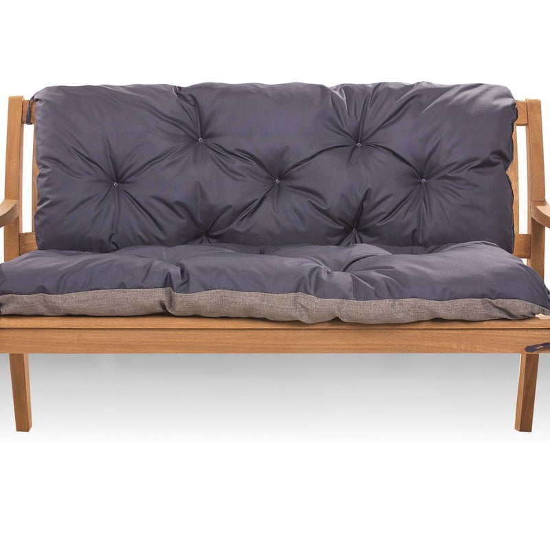 Poduszka ogrodowa na ławkę 100x50x40cm poduszka na meble ogrodowe granatowa, poduszka na balkon taras, poducha ogrodowa na huśtawkę