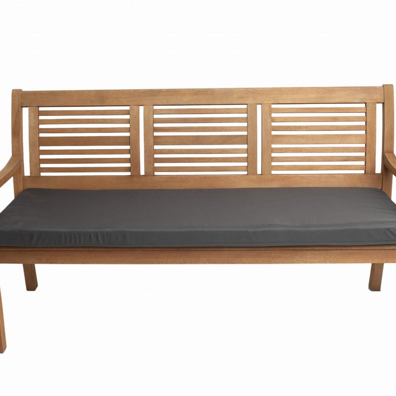 Poduszka ogrodowa na ławkę 110x60x7cm poduszka na meble ogrodowe antracyt, poduszka na balkon taras, poducha ogrodowa na ławkę