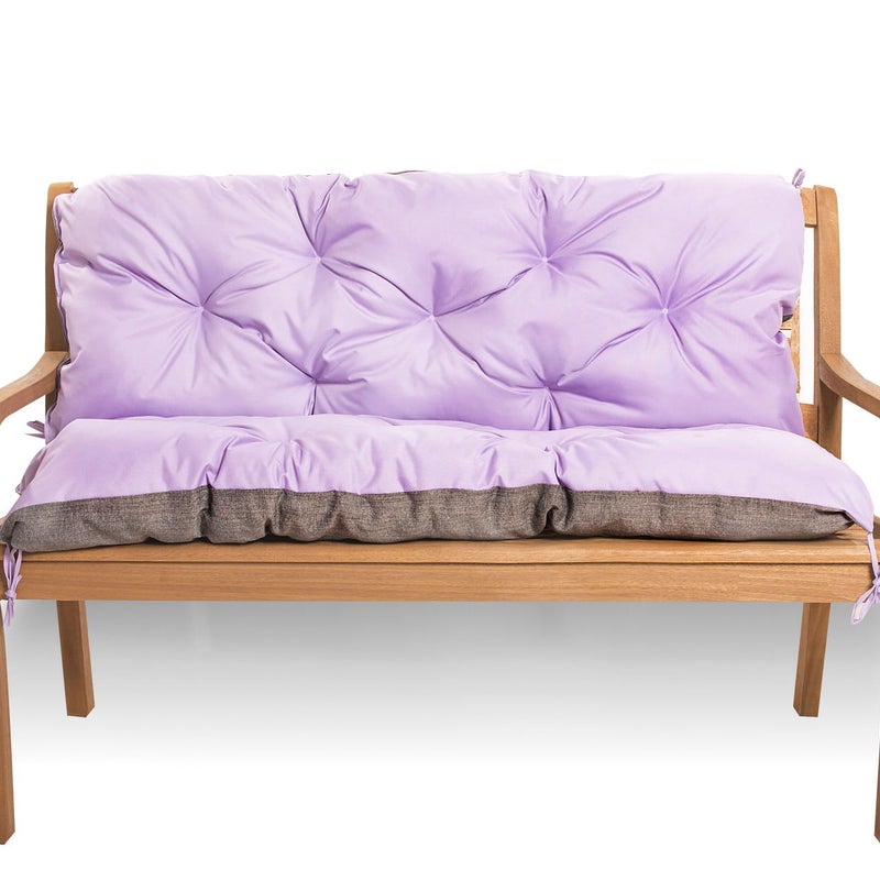 Poduszka ogrodowa na ławkę 120x60x60cm poduszka na meble ogrodowe fioletowa, poduszka na balkon taras, poducha ogrodowa na huśtawkę