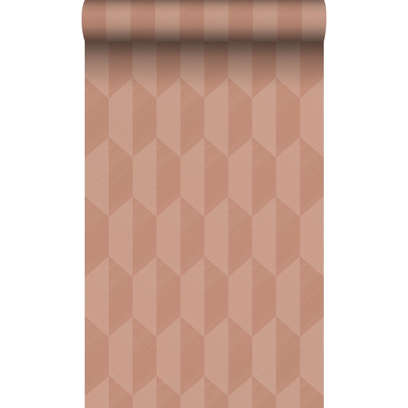 Tapeta flizelinowa z ekoteksturą Motyw 3D terakota - 50 x 900 cm - ORIGIN