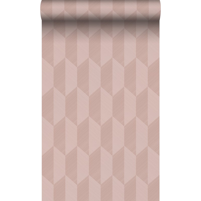 Tapeta flizelinowa z ekoteksturą Motyw 3D starego różu - 50 x 900 cm - ORIGIN