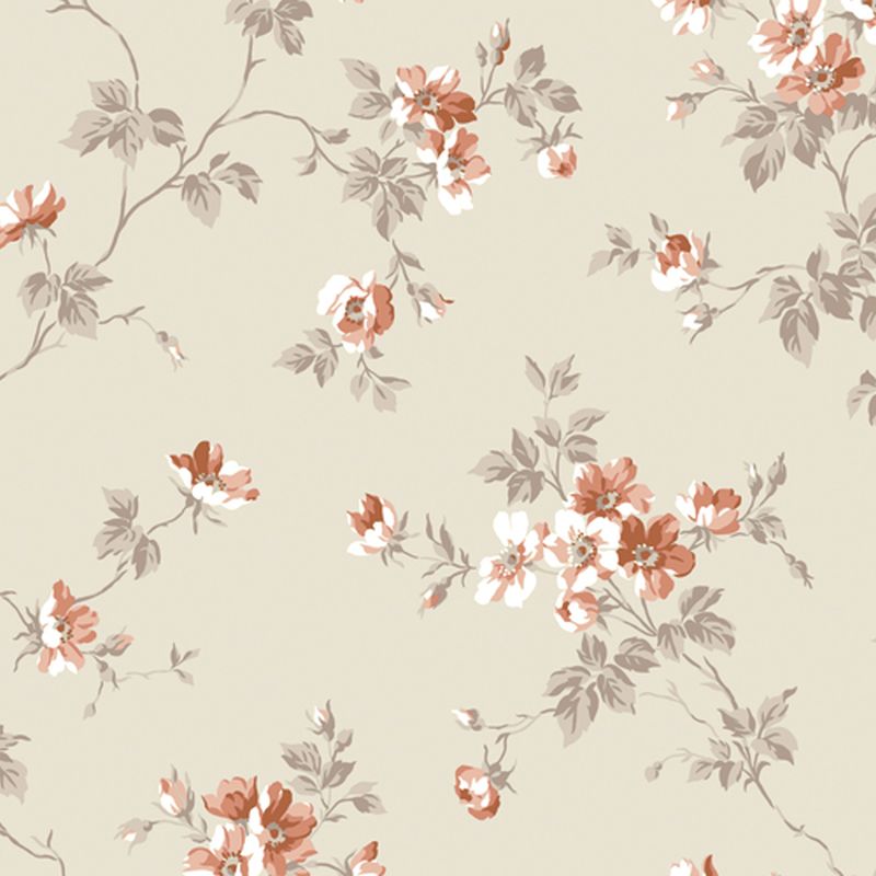 Tapeta kwiaty zielonym - 53 cm x 10.05 m - DURO