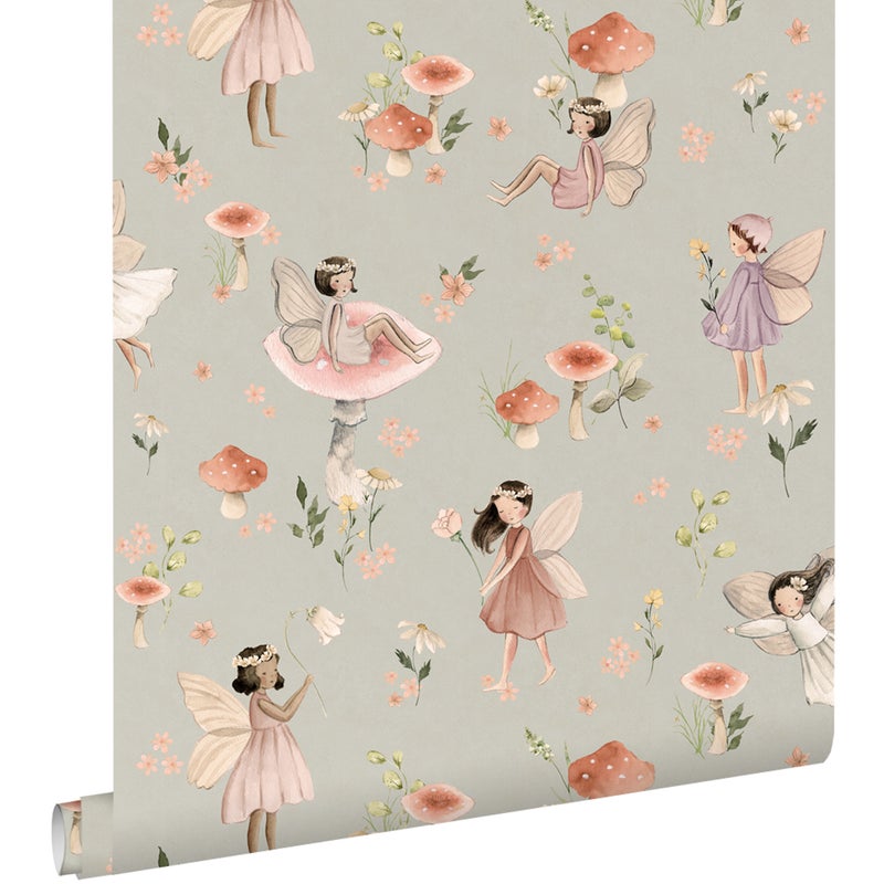 Tapeta wróżki różowymIniebiesko-zielonym - 50 x 900 cm - ESTAHOME