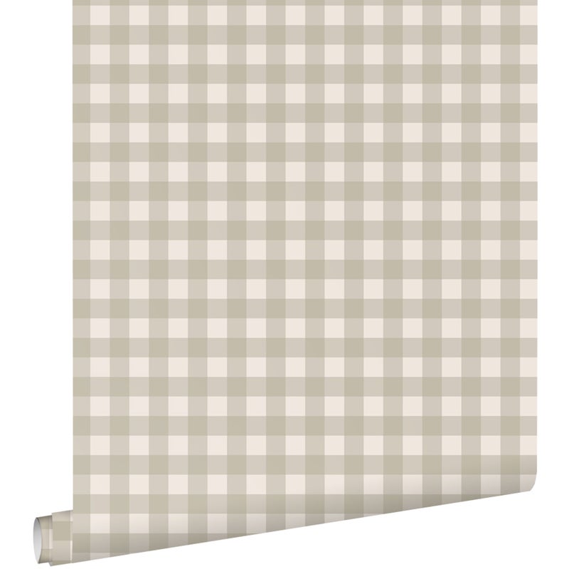 Tapeta motyw kratki szarym - 50 x 900 cm - ESTAHOME